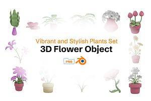 3D Flower & Plant Pack, an Environmental 3D Model by Dudukbersama