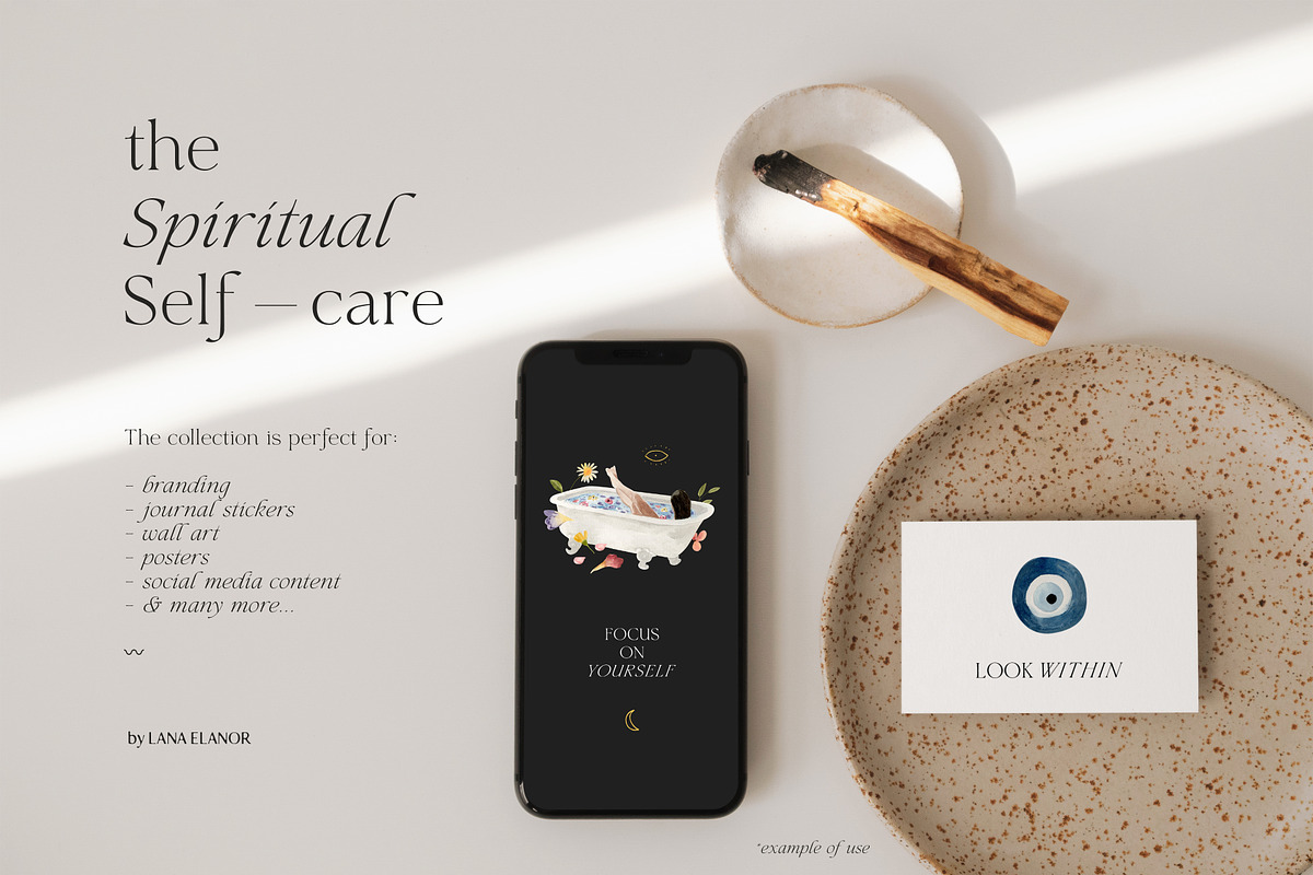 The Spiritual Self-Care rituals, a Healthcare Illustration by Lana Elanor (Photo 5 of 9)