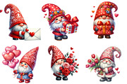 Cute watercolor valentine gnome clip, an Illustration by Designworld (Thumbnail 3 of 4)