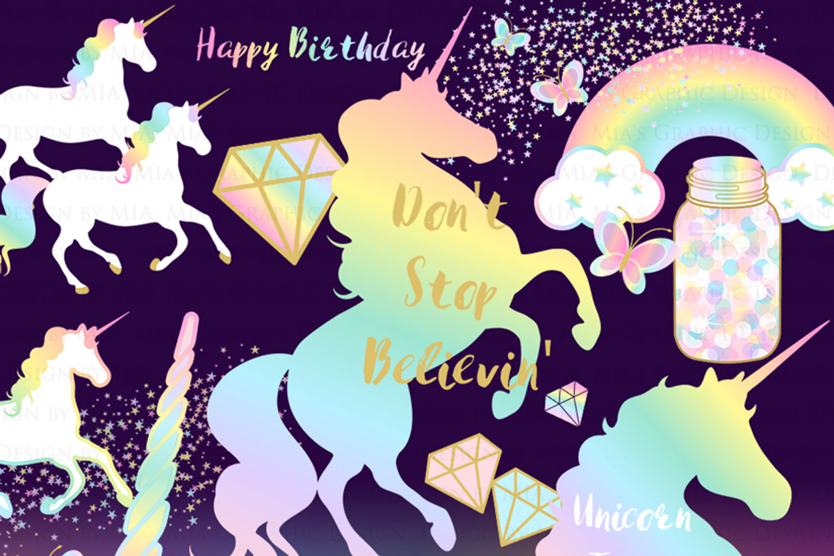 Magical Unicorns, Einhorn, Rainbow, an Illustration by Mia's Graphic Design (Photo 5 of 10)