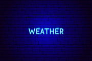 Weather Neon Vector Icons Set, an Outline Icon by Anna_leni (Thumbnail 10 of 11)