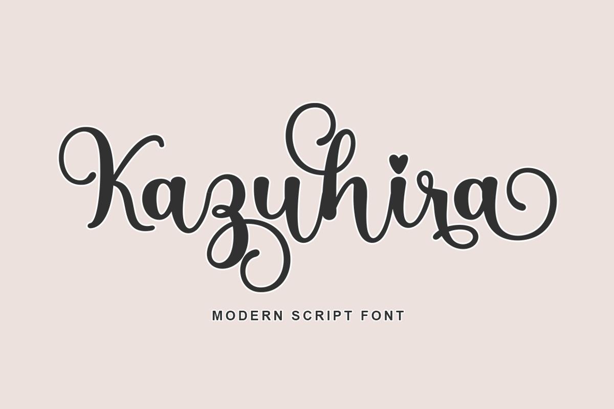 Kazuhira Family Font, a Script Font by Bosstype Studio (Photo 1 of 7)
