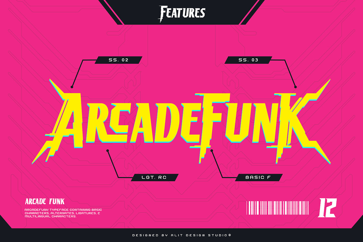 Arcade Funk Typeface, a Serif Font by alit design (Photo 9 of 20)