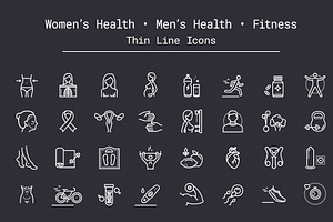People's Healthcare & Fitness Icons