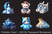 Little Prince Blue Baby Nursery Png, an Illustration by RobertsArt (Thumbnail 4 of 8)