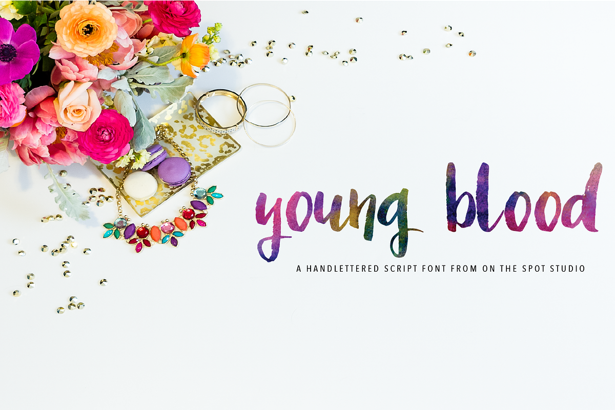 Young Blood Brush Font