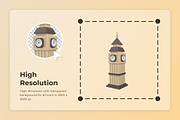 Global Monuments 3D Icons Packs, an Education Illustration by twinstd (Thumbnail 3 of 6)