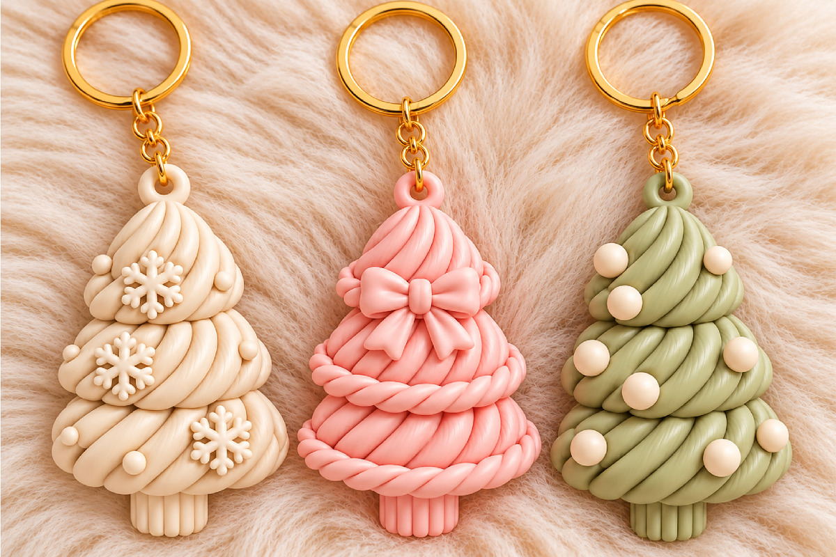 Christmas Tree Keyring 3D STL, an Object 3D Model by Layerology (Photo 2 of 4)