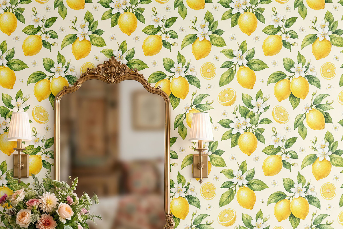 Vintage Bathroom Wallpaper Mockup, a Household Mockup by 1001 mockups (Photo 9 of 15)