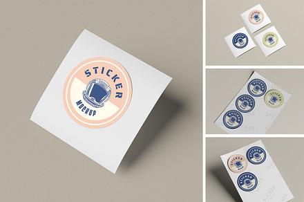 Round Stickers Mockup, an Advertising Mockup by simuradi