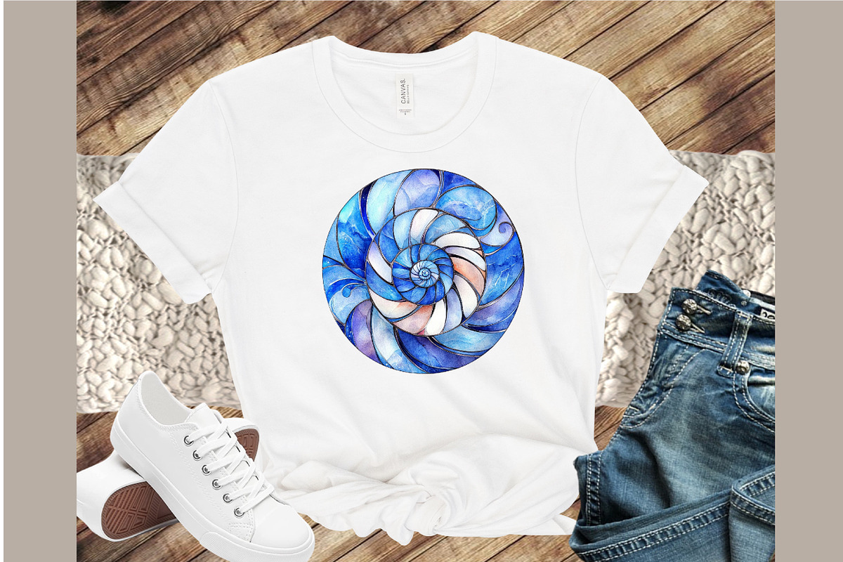 Stained Glass Nautical Symbols Clipa, an Illustration by Sublimation Artist (Photo 3 of 6)