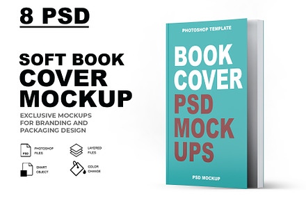 Soft Book Cover Mockup, a Product Mockup by Mockupfit
