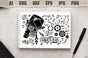 Stencil Steampunk style, a Technology Illustration by MARYCRAFTIRIA (Thumbnail 2 of 3)
