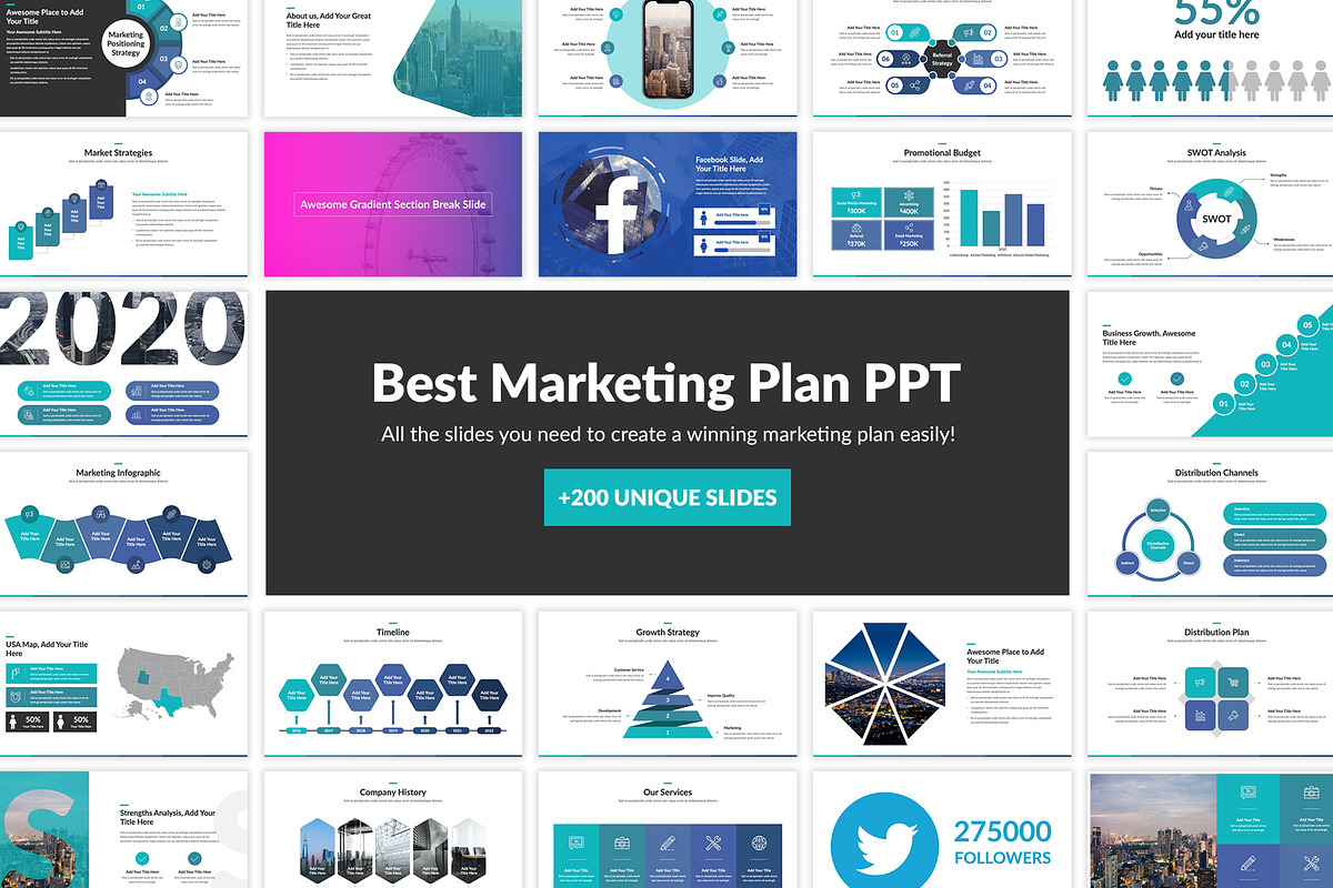 Marketing Plan PowerPoint Template, a Presentation Template by SlideBunny (Photo 1 of 30)