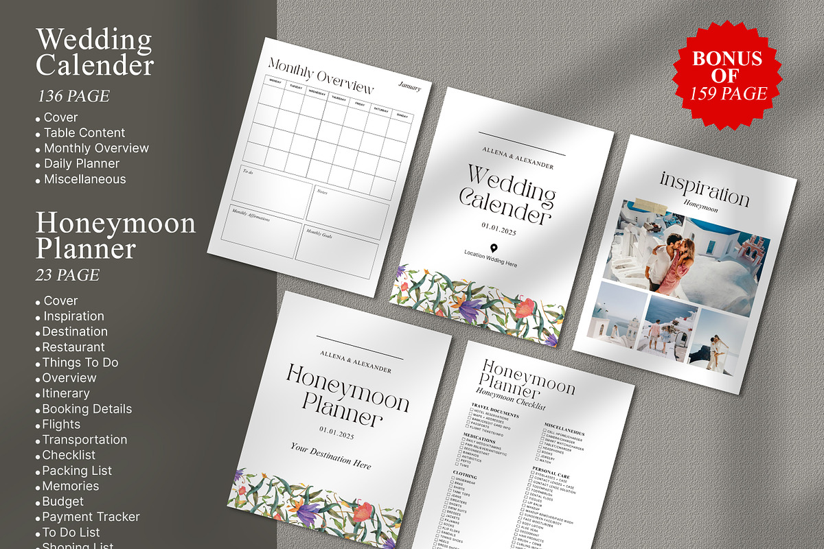 Floral Wedding Planner Template, a Presentation Template by SKY CREATION (Photo 4 of 6)