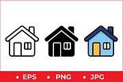 House Vector Icon Graphic Set, a Solid Icon by Artonix (Thumbnail 1 of 2)