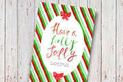 Holly jolly Christmas card, a Card Template by Inna Vinchenko Designs (Thumbnail 2 of 3)
