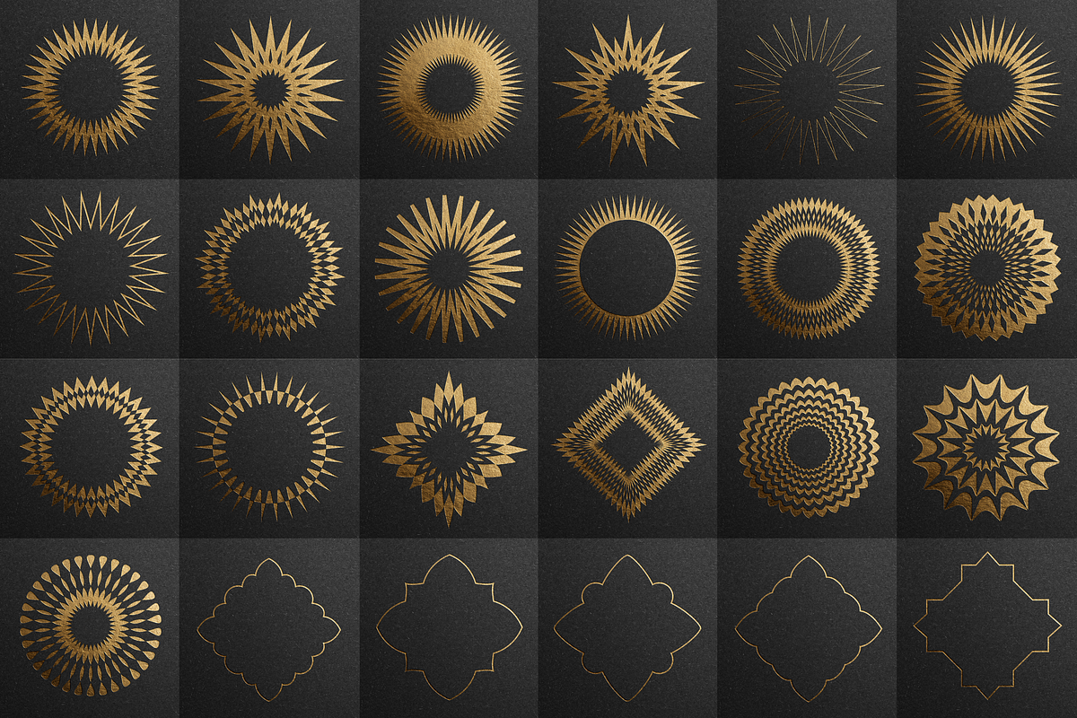 Celestial Gold Foil Papers & Frames, a Social Media Template by The Flossy Finch (Photo 14 of 20)