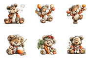 Whimsical Easter Teddy Bear Clipart, an Illustration by CreationArt (Thumbnail 6 of 7)