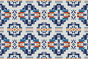 Blue Native Southwest Pattern, a Pattern Graphic by PPEthnicDecorPattern (Thumbnail 1 of 10)
