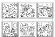 Bold Easy Mom Moments Coloring Pages, a Decorative Illustration by Ink Gallery (Thumbnail 8 of 9)