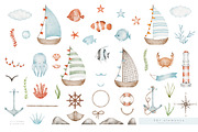 LITTLE SAILOR watercolor set, an Animal Illustration by erasovas (Thumbnail 3 of 12)