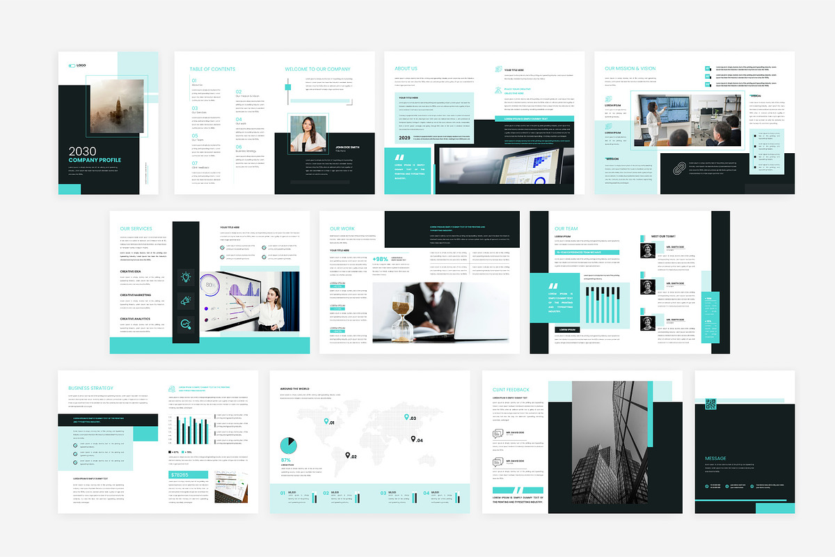 Company profile brochure template, a Brochure Template by Tanmoy Topu (Photo 2 of 12)