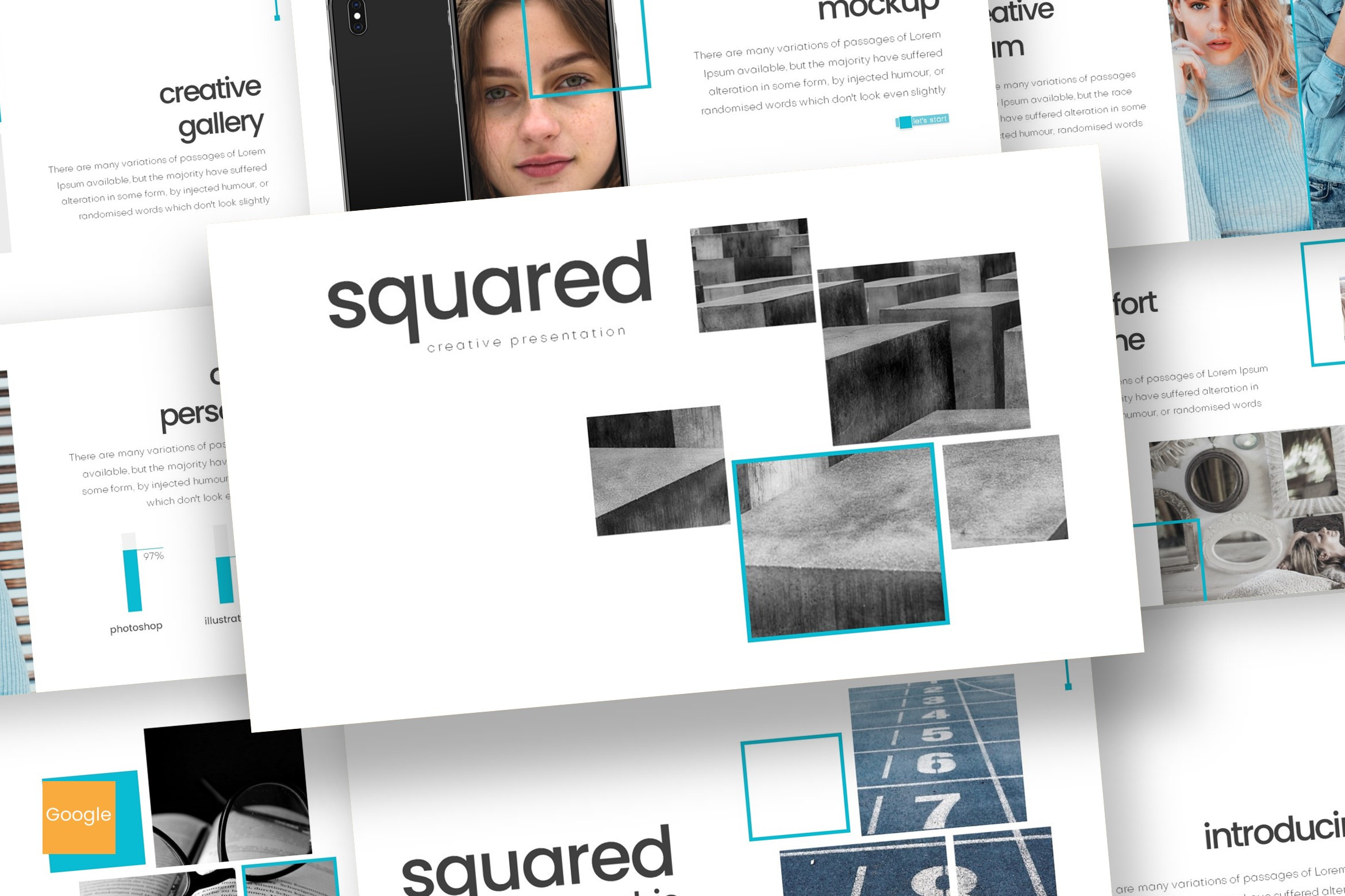 Squared - Google Slides Template, a Presentation Template by inspirasign