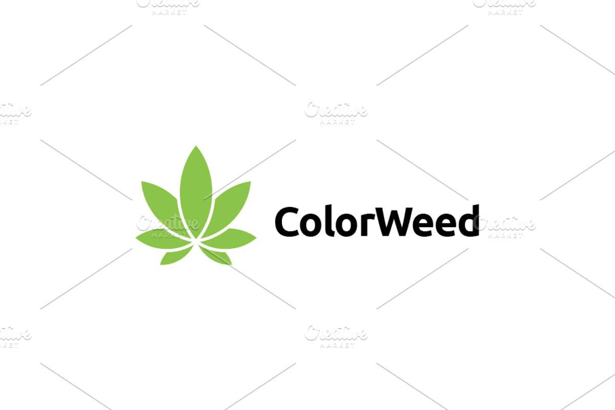 Color Weed / Marijuana / Cannabis, a Branding & Logo Template by bvcreates (Photo 4 of 8)