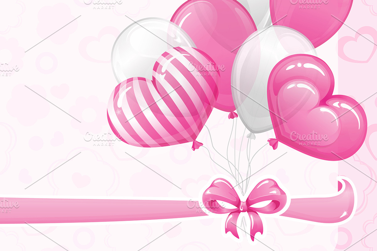 SET / 5 / Child pink templates, a Decorative Illustration by Nadin_Lebedeva (Photo 4 of 7)