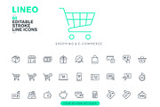 LINEO - 60 SHOPPING ICONS, an Outline Icon by sharpnose (Thumbnail 2 of 6)