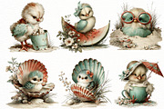 Whimsical Summer chick Clipart, an Illustration by Designworld (Thumbnail 5 of 8)