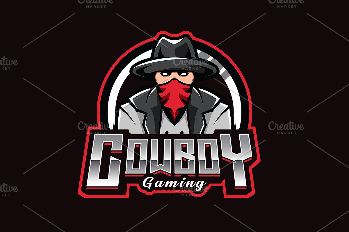 Cowboy Mascot Logo Template, a Branding & Logo Template by HasnainGFX (Photo 3 of 3)