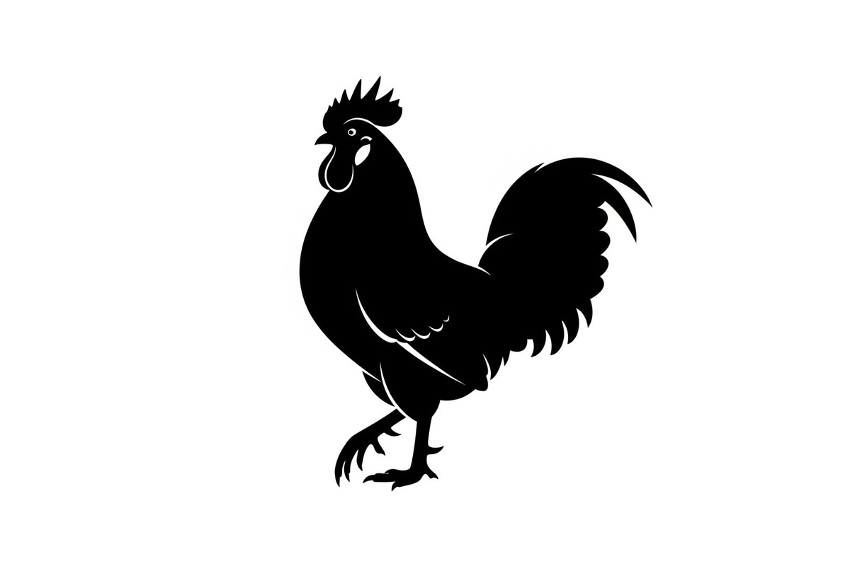Rooster Chicken Silhouette Vector Bu, an Illustration by Designs_River (Photo 28 of 51)