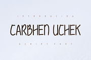 Carbhen Uchek Font, a Script Font by ponuppo (Thumbnail 1 of 5)