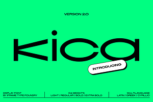 Kica Extended Typeface, a Sans Serif Font by iframe fonts