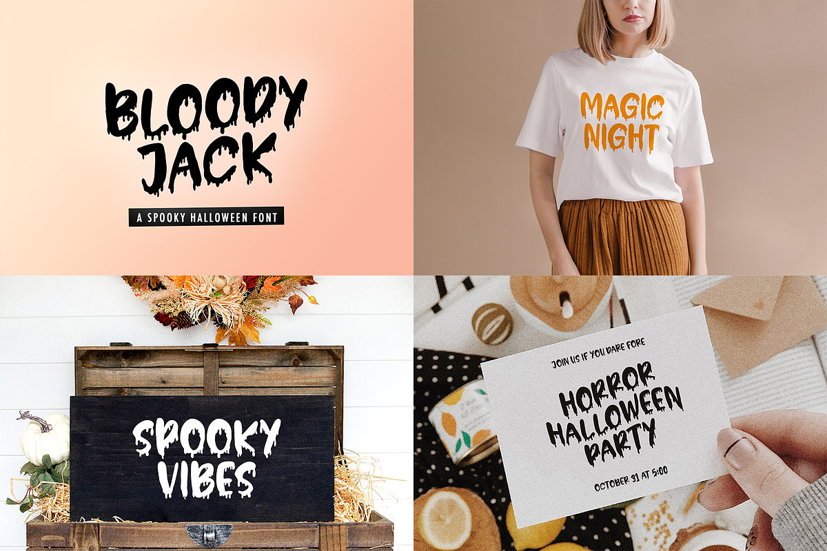 Halloween fonts bundle, a Handwritten Font by supfonts (Photo 7 of 12)