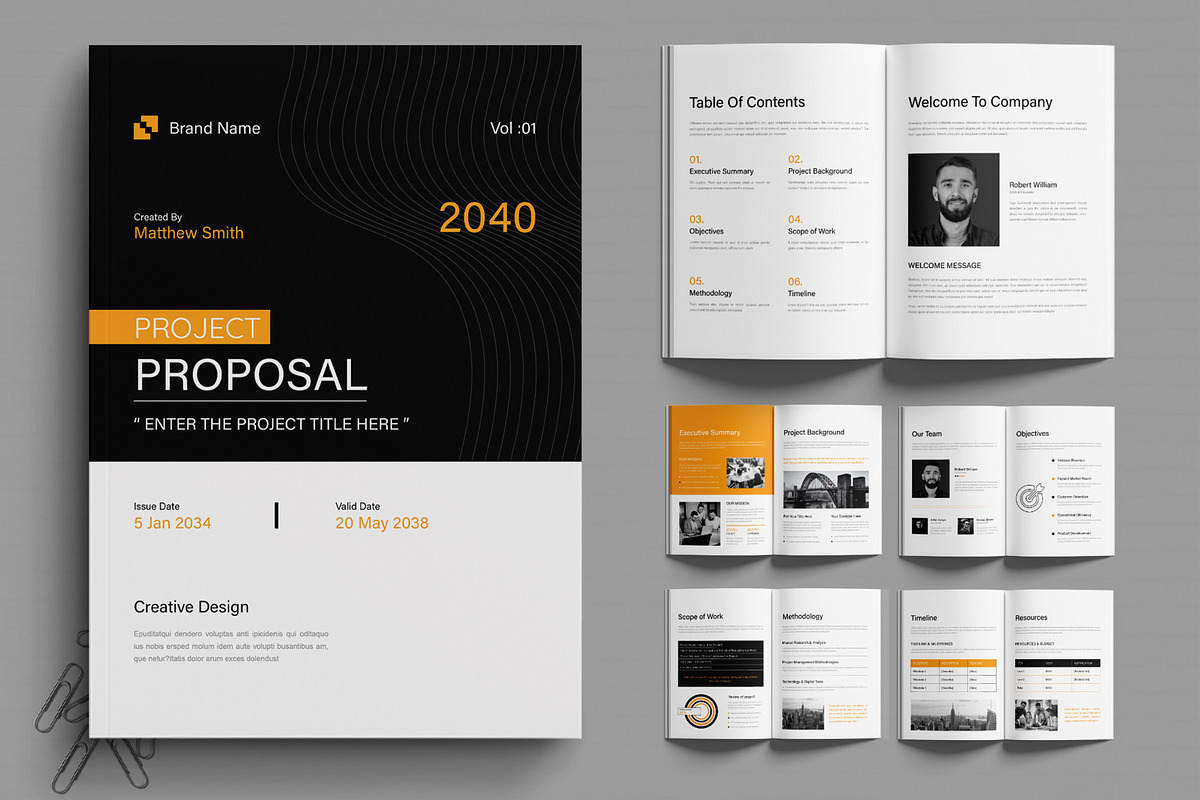 Business Project Proposal Brochure, a Brochure Template by MightyDesign (Photo 1 of 6)