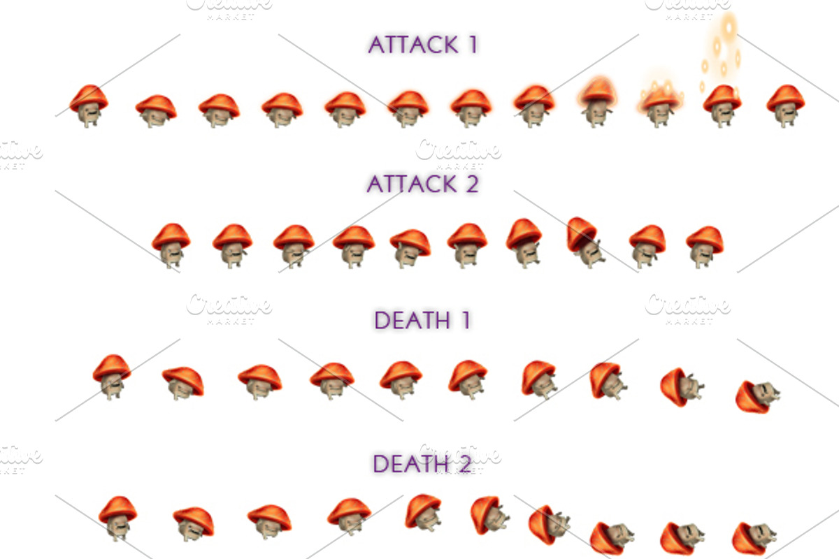 Crazy Mushroom - Character Sprite, an Object Graphic by LudicArts (Photo 2 of 3)