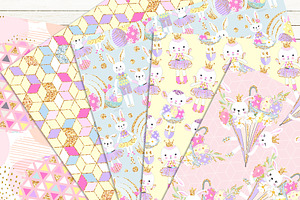 HAPPY EASTER BUNNIES Digital Papers