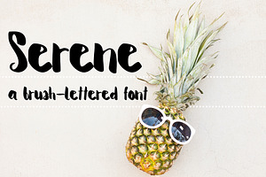 SERENE Brush Lettered Font