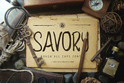 Savory, a Font by Webvilla Studio (Thumbnail 1 of 5)