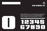 Ham Numeral Set, a Sans Serif Font by Port Design Company (Thumbnail 1 of 5)