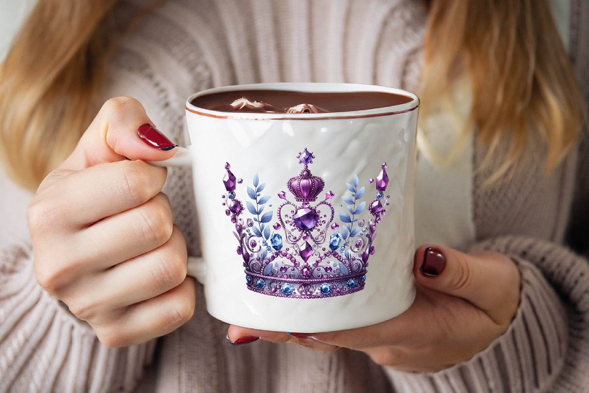Purple Diamond Queen Tiara Sublimat, an Illustration by SVGArt (Photo 7 of 9)