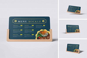 Menu Mockup, an Advertising Mockup by Pikachudesign