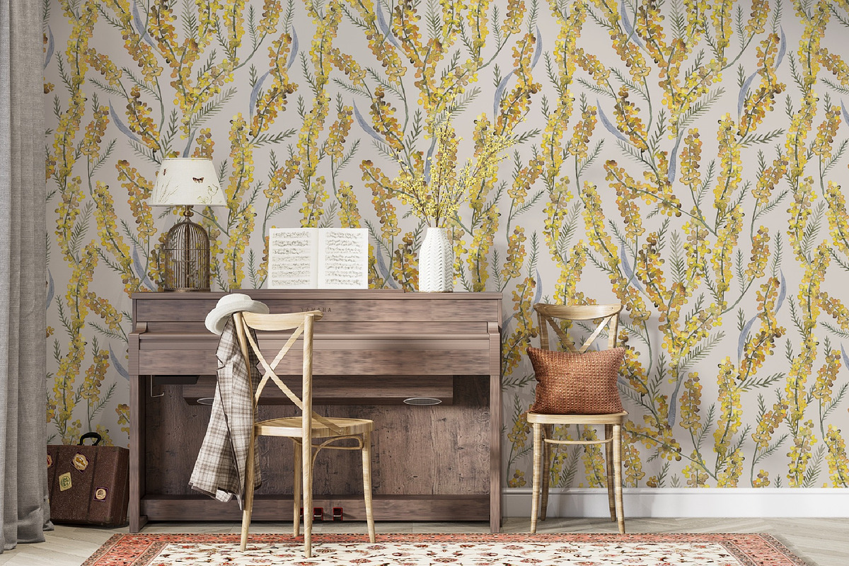 Pattern MIMOSA, a Decorative Illustration by PASHKOVA (Photo 10 of 18)