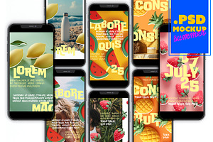 Colorful 3D Fruit Social Media Pack, a Social Media Template by McLittle Stock