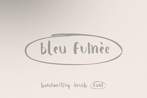 Bleu Fumee - Handwriting Font