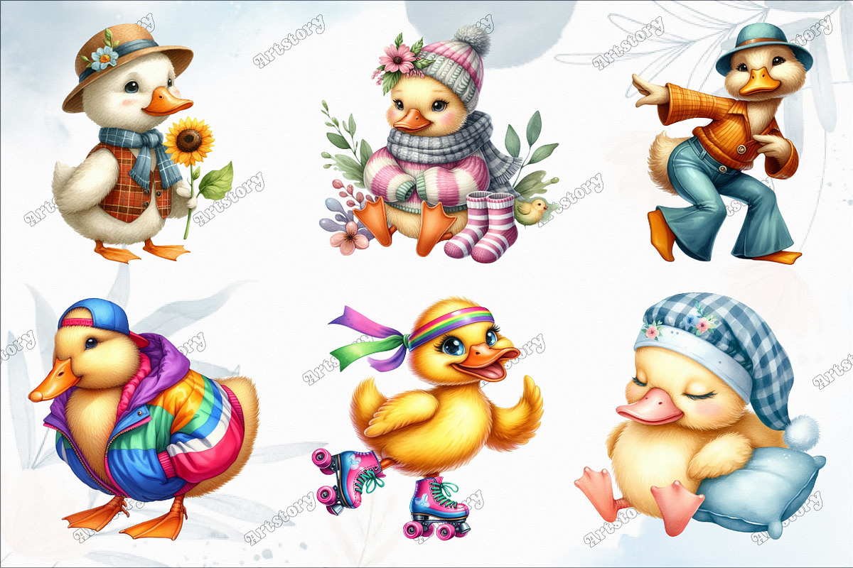 Quirky Duck Sublimation Clipart, a Graphic by designcity5 (Photo 2 of 5)