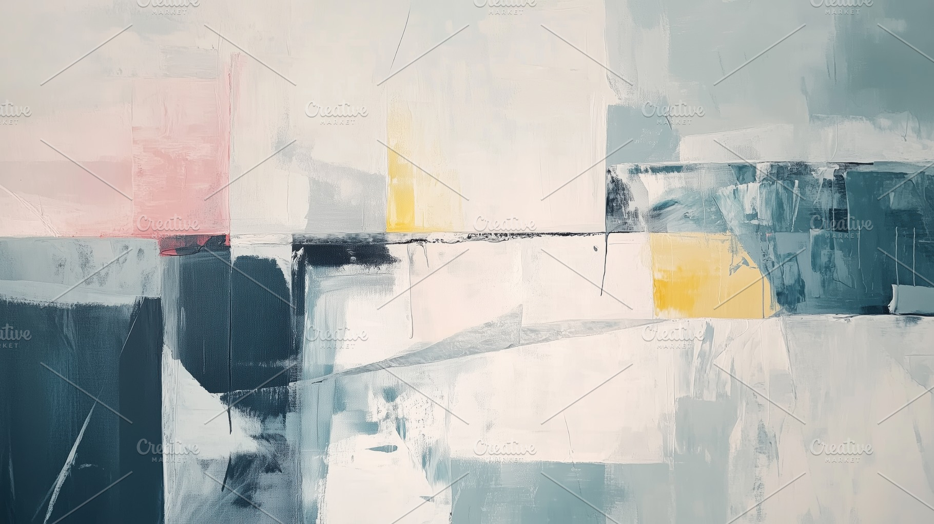 An abstract painting featuring a blend of soft colors including light blue, whi, an Arts & Entertainment Photo by Textures & Backgrounds